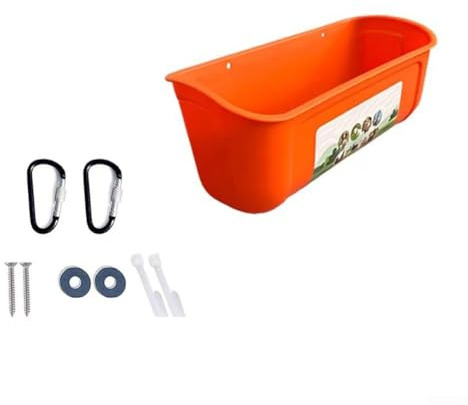 Bassine hygiénique à suspendre pour garder la nourriture propre et accessible pour canards et oies (orange)
