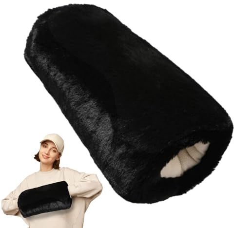 Nubamzy Handmuff för kvinnor – fuskfuer handmuffar, vintervarm mjuk handvärmare, handmuffar för kallt väder, plysch armvärmare för kvinnor män, handvärmarehandskar värmer händerna på vintern