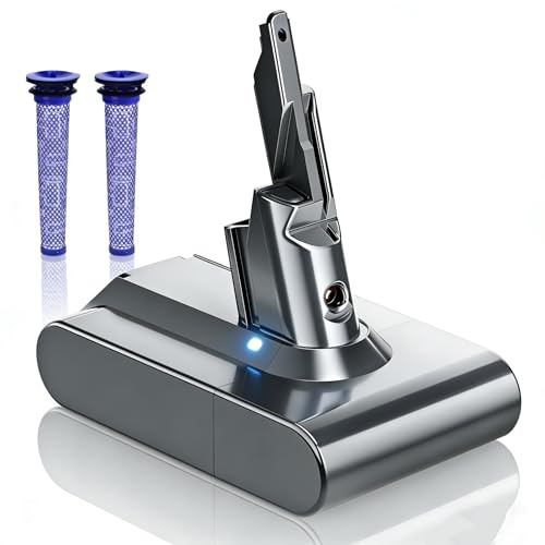 8000mAh/8.0Ah Akku Ersatzakku für Dyson V7 Absolute Mattress Allergy Trigger Fluffy Fluffy extra Extra Animal Animal Pro+ Motorhead total clean Car +Boat mit 2 Filtern