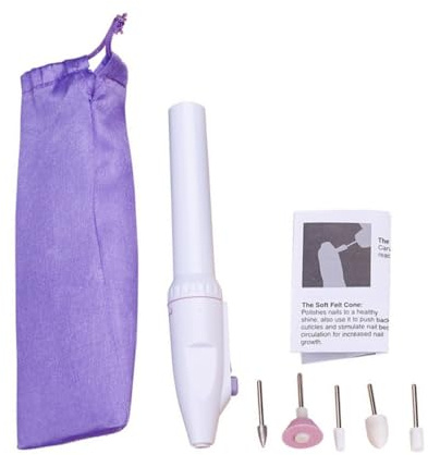 PRETYZOOM Taladro de Uñas Portátil Eléctrico Batería Aa, Pulidora de Uñas Profesional de Abs para Manicura y Pedicura y Práctica
