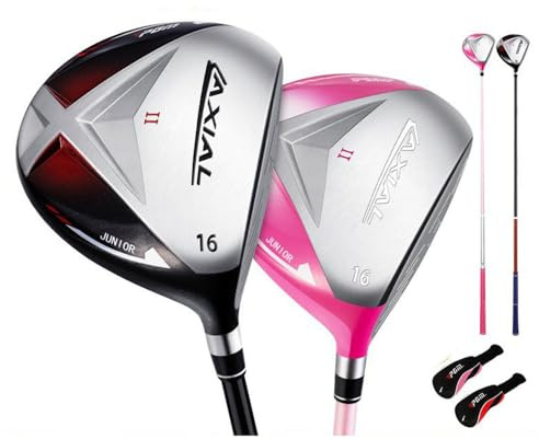 Palos de golf para niños diestros #1 Drivers, #5 UT Hybrids Iron Children Practice Pole Carbon Club Wood (negro, # híbrido, 6-8 años)