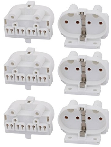 Aexit 6st 2G11-F446 AC 500V 2A H Light s-ocket Base Fluorescent PL Tube Lamp Holder(6Pcs 2G11-F446 AC 500 ν 2A H culot de lampe fluorescent support de lampe à tube PL