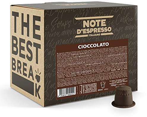 Note d'Espresso - Chocolate - Cápsulas compatibles con Cafeteras de Cápsulas NESPRESSO - 100 caps