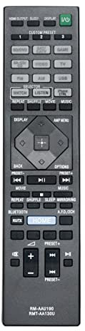 AULCMEET 2IN1 RM-AAU190 RM-AA130U Télécommande de Remplacement Compatible avec Le récepteur stéréo AV Sony Home cinéma HDMI STR-DH550 STR-DN1060 STR-DH750 STR-DN860