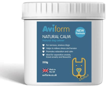 NATURAL CALM Dog Calmer - Blend of Amino Acids And Vitamins With Added Passion Flower - Combat Stress, Tension, Anxiety, And Nervousness