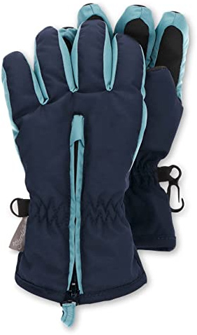 Sterntaler Baby Unisex Fingerhandschuhe Kinder Fingerhandschuh zweifarbig Handschuh - Fingerhandschuhe - wasserdicht aus Funktionsmaterial - marine, 6