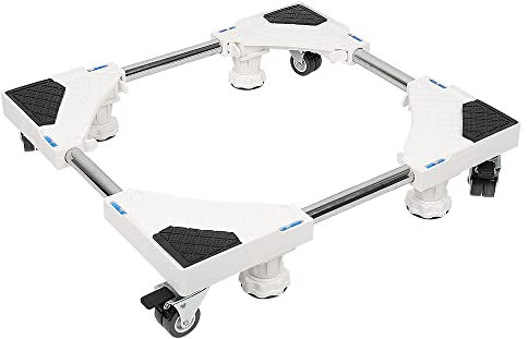 Support de Machine à Laver,Meuble multifonction Dolly Roller Base réglable pour réfrigérateur avec base mobile pour machine à laver, réfrigérateur et sèche-linge (4 roues)
