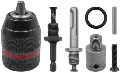 ZONADAH 1.5-13mm Keyless Drill Chuck Quick Change Hand Self-Tighten 1/2-20UNF Thread Hand Drill Hex Shank Socket Square Wrench Electric Hammer Adapter Accessories