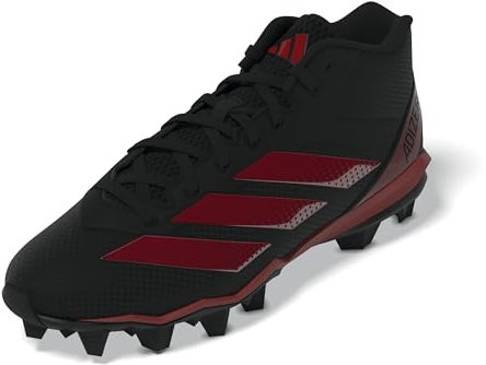 Adidas Adizero Impact.2 - Tenis de fútbol Americano Moldeados para Hombre, Negro Team Power Red Black, 42 2/3 EU
