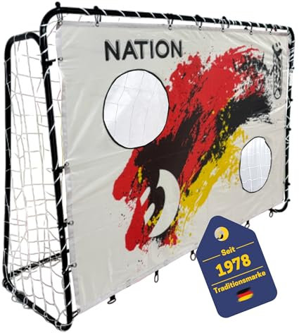 Best Sporting Torwand mit 5 Schusslöchern 193 x 150 cm I passend für Fußballtore mit 213 x 152 cm I Fußball Torwand mit verschiedenen Länderflaggen Motiven I Kinder Torschusswand für draußen