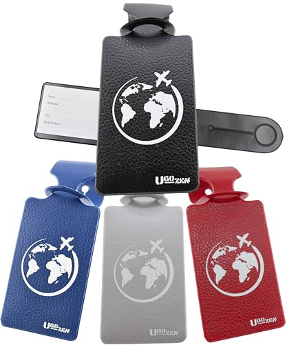 UGOZEN Lot 4 Étiquettes de Bagage Luxéo Lot prestige