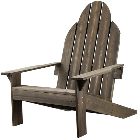 Wiltec sedia da giardino Adirondack 89 x 72 x 92.5 cm, legno FSC, per interno esterno
