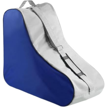 Ronyme Bolsa de Transporte para Patines de Ruedas para niños, Rodilleras, Guantes, Organizador de Viaje para Patines de Cuatro Ruedas, de Hockey sobre Hielo, Azul