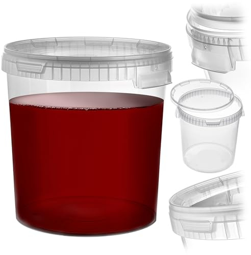 KADAX Fermenteringsfat på 33 l med lock och bärhandtag, vinplastbehållare, fermenteringsbehållare för vintillverkning, stort fermenteringsfat för vin eller
