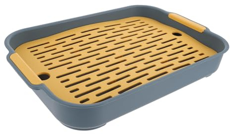 OHPHCALL Bac à Litière pour Petits Animaux Rectangulaire Toilette pour Lapins et Rongeurs et Antidébordement Facile à Nettoyer pour Cage de Rongeurs