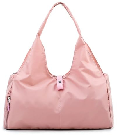 RUHTEUO Yogamatta väska gym fitnessväskor för kvinnor män träning sportväska resor gymtas nylon utomhussport sport sport sport för kvinnor män sport gym helg resa, Rosa, en storlek