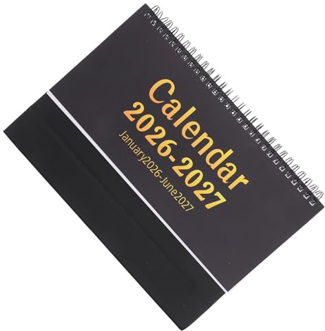 WEKADRIN Calendrier de Bureau Mensuel Compact avec Support à Anneaux Agenda Mémo pour Planification Quotidienne pour Enseignants Étudiants et Bureau à Domicile
