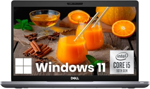 Dell Latitude 5410 Ordinateur Portable 14 PC, Intel Core i5-10210U, 32 Go de RAM, 512 Go de SSD, Thunderbolt, HDMI, Clavier QWERTY, Win11 Pro (Rénové)