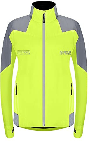 Proviz Women's Nightrider Reflective Waterproof Cycling Jacket Hi Visibility Breathable Cycling Coat