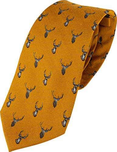 Jack Pyke - Corbata de seda - Ciervo - Mostaza