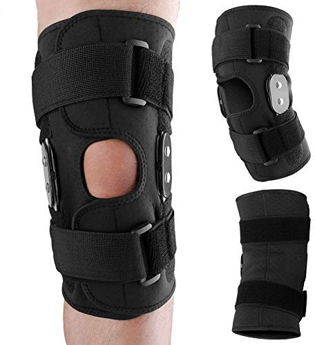 JTYX Rodillera con Bisagras ROM, Ortesis De Rodilla Ajustable Respirable Rodilla Fija Protectora for La Recuperación Estabilización Soporte Ortopédico Médico Estabilizador Después De La Cirugía