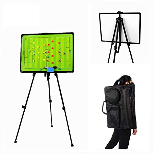 CHSEEO Grande Tableau Tactique Football avec Porte Plaque Tactique, Magnétique, Marqueur, Gomme et Sac à dos Noir, Professional équipement pour Entraîneurs et Arbitres pour Football Entrainement