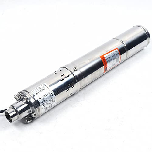 Tiefbrunnenpumpe 2000l/h 500W 3.5 Zoll Tauchpumpe Edestahl Wasserpumpe Gartenpumpe Hauswasserpumpe