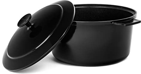 Granitestone Olla de horno holandés liviana de 6.5 cuartos con tapa, juego de horno holandés antiadherente, olla/olla de cocina esmaltada 10 en 1 y horno holandés para hornear pan de masa fermentada