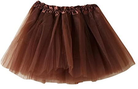 Mädchen Tutu Rock Bunt Tulle Ballett Kostüm Multicolor Tutu Kleinkind Mädchen Kinder Outfits Rockrock Kinderkleid & Rock Tüllrock Kinder (Z1-Coffee, 2-8 Years)