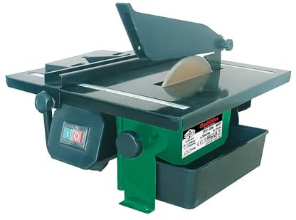 Coupe carreaux électrique 600W - disque diamanté diamètre 180mm - guide de coupe droit et guide d'angle 45 degrés