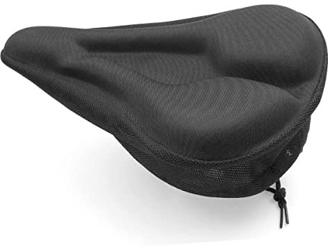 Bicycle Seat Cushion Cover – Universal Bike Seat Cover Waterproof Gel Padded Saddle Wide Cushion for Men Women, Soft Bicycle Seat Cushion for Mountain Bikes Spin Stationary Bikes bicycle accessories