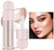 Liquid Highlighter Natural Glow For Face & Body, Waterproof Moisturizing Highlighter Makeup For Long Lasting Shimmer, Contour Liquid Luminizer Easy to Use with Cushion Applicator (#3 Rose gold)