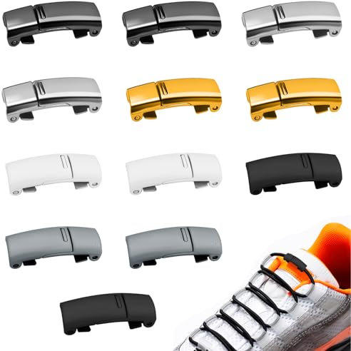 Hengxinchen 12 Stück Schnürsenkel Magnet 6 Farben Schnürsenkel Schnellverschluss Erwachsener Schnürsenkel Verschluss Kinder Schnellverschluss Schnürsenkel für Sneaker Freizeitschuhe