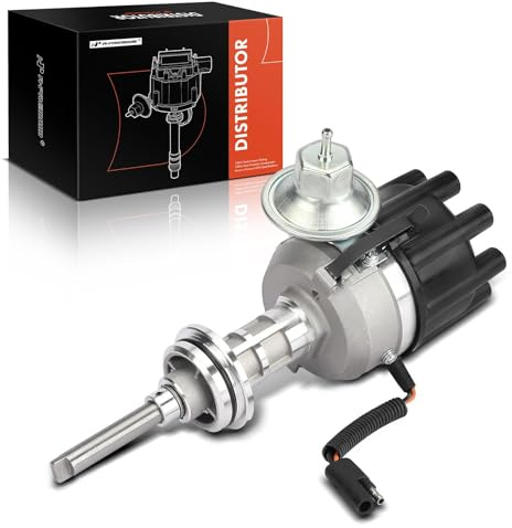 A-Premium Ignition Distributor with Cap and Rotor Compatible with Chrysler Dodge & Plymouth Vehicles - V8 5.0L 5.2L 5.9L - Charger, Town & Country, Challenger, Dart, Dakota, Fury, 1972-1989, # 3438896