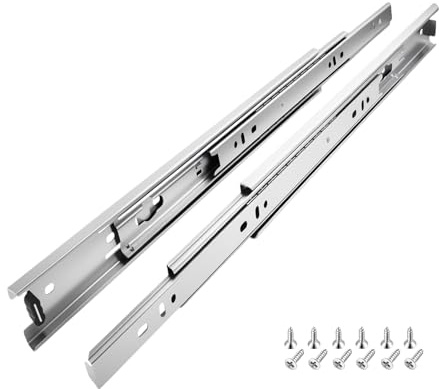 Schubladenschienen 300mm, 1 Paar (2 Stk.) Kugelauszug, 35mm Nut Schubladenauszug, Vollauszug Schubladenführungen mit Montageschrauben, Schubladen Schienensystem belastbar bis 35kg
