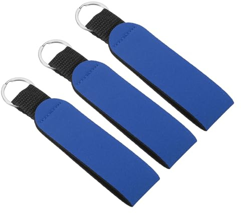 PATIKIL Portachiavi Galleggiante Neoprene, 3pz Portachiavi Galleggiante Impermeabile Portachiavi Galleggiante Sublimazione per Sport Acquatici Aperto, Blu