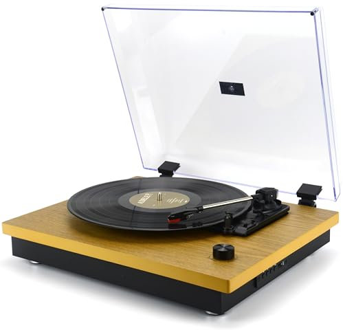 Majestic TT 53 - Giradischi vintage 33/45/78 Giri, wireless audio, Ingresso USB, altoparlanti incorporati, uscita RCA, wooden