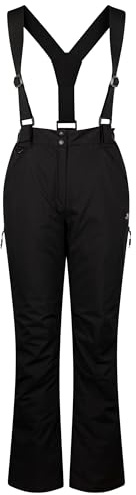 Trespass Womens Ski Trousers Water Repellent Down Touch Salopettes Jayne Black