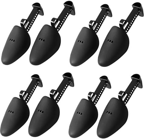 HTRTRR Albero delle Scarpe 4 Paia – Tendiscape Regolabili in Plastica Resistente – Shoe Tree per Uomo e Donna, Protezione e Forma Scarpe Eleganti, Sneaker, Scarpe in Pelle, Taglie 39-46