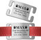 Personalisierte Hundemarke mit Gravur | Edelstahl Adressanhänger für Hunde & Katzen | Stilvolles Hunde-Namensschild für Halsband | Leise Slide-On Design