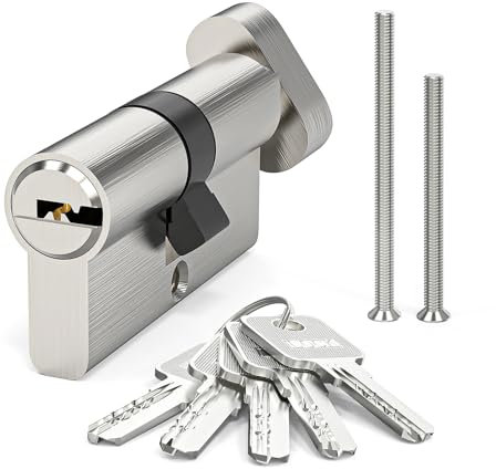 MANICAF Zylinderschloss 30T/30 Knaufzylinder mit 5 Schlüssel, Schließzylinder mit Kupfer für Haustür, Profilzylinder 70 mm Euro-Zylinder-Schloss, Türschloss Anti Picking, Anti Bohr, Anti Bumping