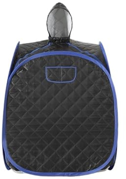MEIVIYA Kit de Sauna portátil for una Persona de Cuerpo Completo en casa, Tienda de campaña con Sombrero de SPA, Incluye izador de 2 litros con Control Remoto(Black-NO Steamer)