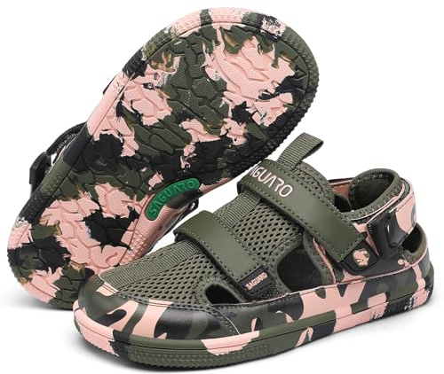 SAGUARO Sandalias Niño Barefoot Cangrejeras Niños Puntera Cerrada Sandalias Barefoot Verano Sandals Playa Piscina Mar Verde Militar, 33