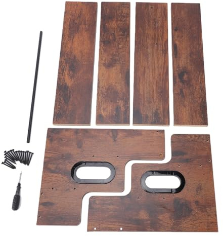 Sxhlseller 4-vånings Bänkskiva Spritflaska Displayhylla | Organiseringsställ i trä för Home Bar, Retro Sirapsställ Ställhållare för Whiskyvin, Robust Density Board