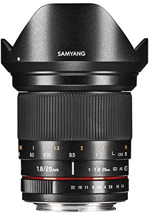 SAMYANG 7464 20/1,8 Objektiv DSLR Sony E manueller Fokus Fotoobjektiv, Weitwinkelobjektiv Schwarz