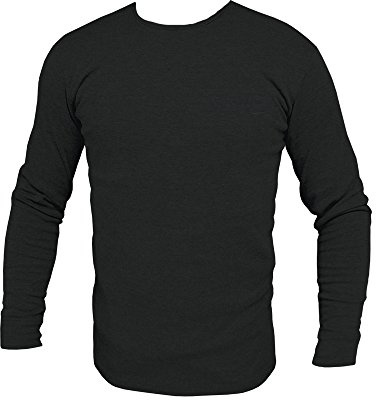 3 Maglie Manica Lunga Uomo Cotone bielastico Girocollo COVERI Art. ET1004 (4/M, Nero)