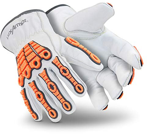 HexArmor Cut and Heat Resistant Impact Protection Leather Work Gloves | Chrome SLT ® Series 4060 | X-Small