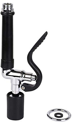 Pre-Rinse Spray Head for Commercial Kitchen Tap Replacement Parts High Pressure Spray Gun Chrome Finished Black,Pull Down Sprayer