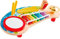 Hape Gran Orquesta Musical 5 en 1: Mesa de música de Madera con Tambor de Juguete, xilófono y más, Instrumentos Musicales para niños de 2 años