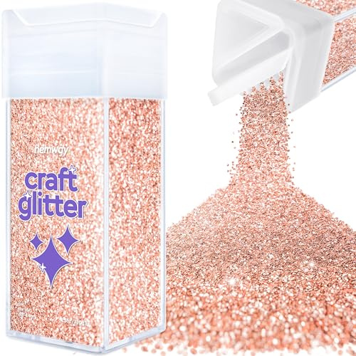 Hemway Craft Glitter Shaker Rose Gold 130g Fine | for Resin & Epoxy Crafts, Christmas Art Supplies, Nail, Body, Face, Eye, Festival, Crafting, Slime, Sparkle